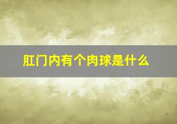 肛门内有个肉球是什么