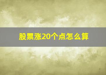 股票涨20个点怎么算