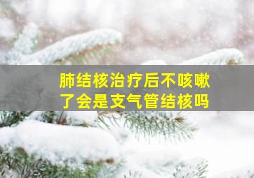 肺结核治疗后不咳嗽了会是支气管结核吗