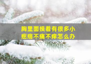 胸里面摸着有很多小疙瘩不痛不痒怎么办