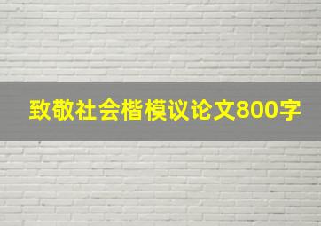 致敬社会楷模议论文800字