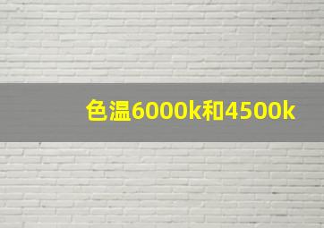 色温6000k和4500k