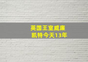 英国王室威廉凯特今天13年