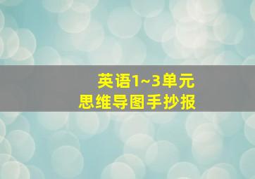 英语1~3单元思维导图手抄报