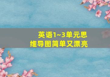 英语1~3单元思维导图简单又漂亮