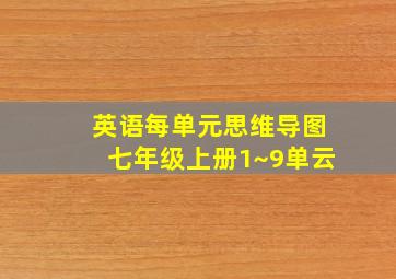 英语每单元思维导图七年级上册1~9单云