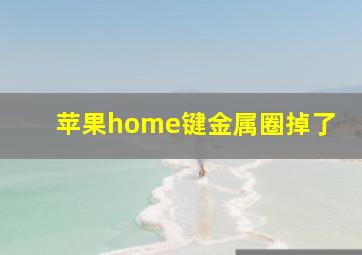 苹果home键金属圈掉了