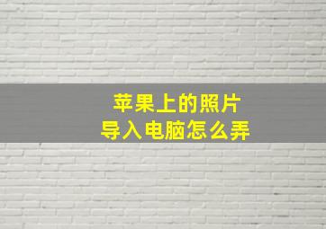 苹果上的照片导入电脑怎么弄