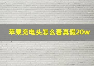 苹果充电头怎么看真假20w