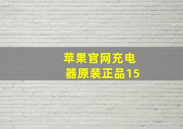 苹果官网充电器原装正品15