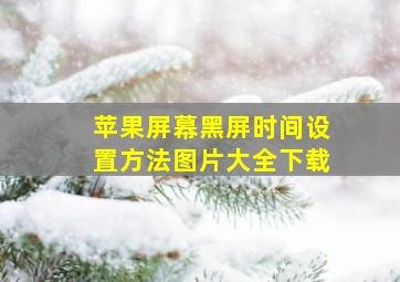 苹果屏幕黑屏时间设置方法图片大全下载