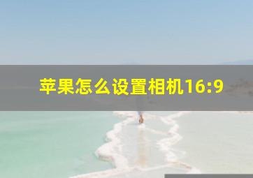 苹果怎么设置相机16:9