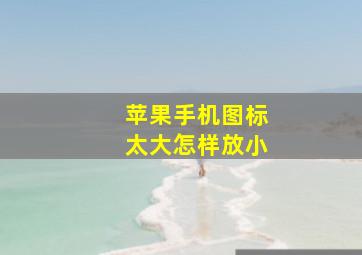 苹果手机图标太大怎样放小