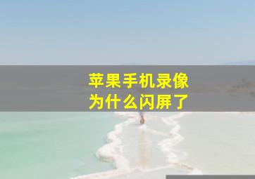 苹果手机录像为什么闪屏了