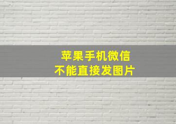 苹果手机微信不能直接发图片