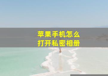 苹果手机怎么打开私密相册