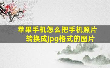 苹果手机怎么把手机照片转换成jpg格式的图片