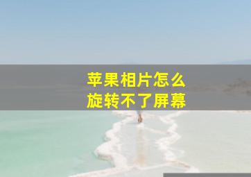 苹果相片怎么旋转不了屏幕