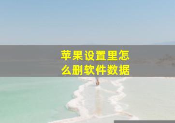 苹果设置里怎么删软件数据