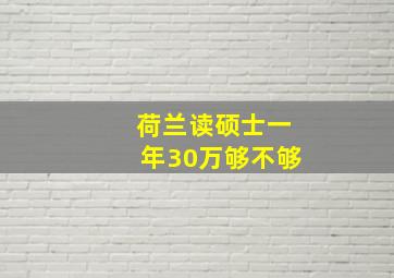 荷兰读硕士一年30万够不够