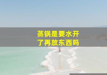 蒸锅是要水开了再放东西吗