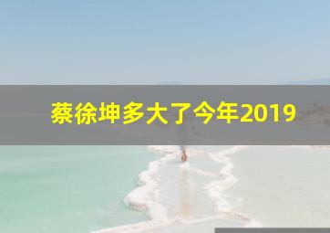 蔡徐坤多大了今年2019