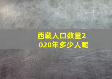 西藏人口数量2020年多少人呢