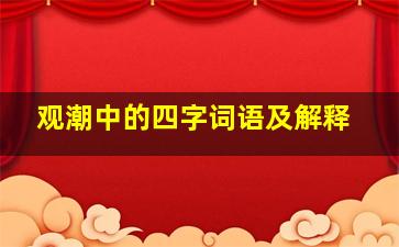 观潮中的四字词语及解释