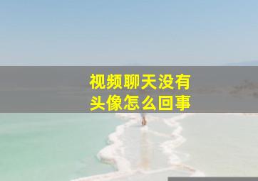 视频聊天没有头像怎么回事