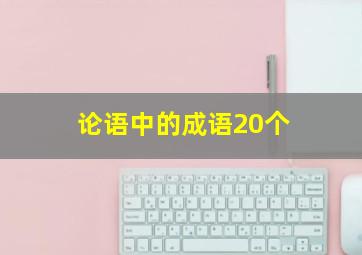 论语中的成语20个