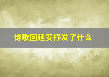 诗歌回延安抒发了什么