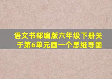 语文书部编版六年级下册关于第6单元画一个思维导图