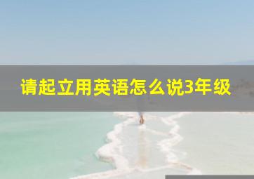 请起立用英语怎么说3年级