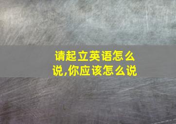 请起立英语怎么说,你应该怎么说