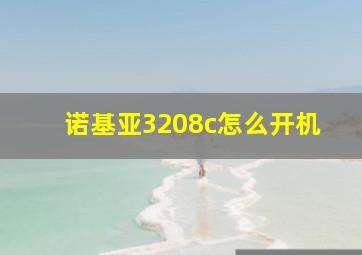 诺基亚3208c怎么开机