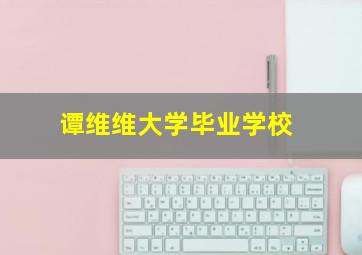 谭维维大学毕业学校