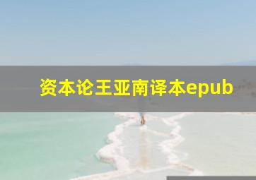 资本论王亚南译本epub