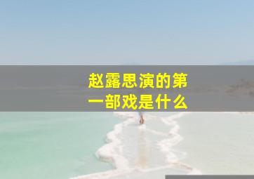 赵露思演的第一部戏是什么