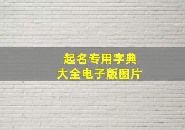 起名专用字典大全电子版图片