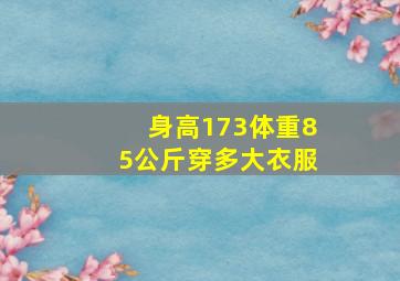 身高173体重85公斤穿多大衣服