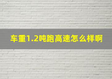 车重1.2吨跑高速怎么样啊