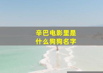 辛巴电影里是什么狗狗名字