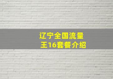 辽宁全国流量王16套餐介绍