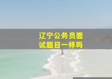 辽宁公务员面试题目一样吗