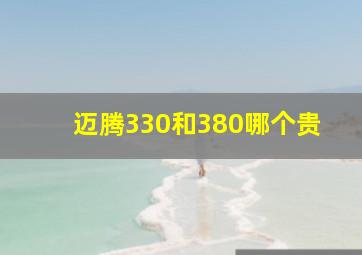 迈腾330和380哪个贵