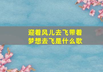 迎着风儿去飞带着梦想去飞是什么歌