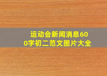 运动会新闻消息600字初二范文图片大全