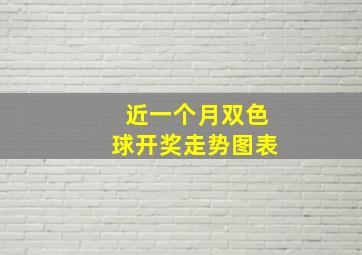 近一个月双色球开奖走势图表