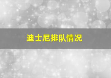 迪士尼排队情况