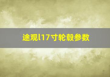 途观l17寸轮毂参数